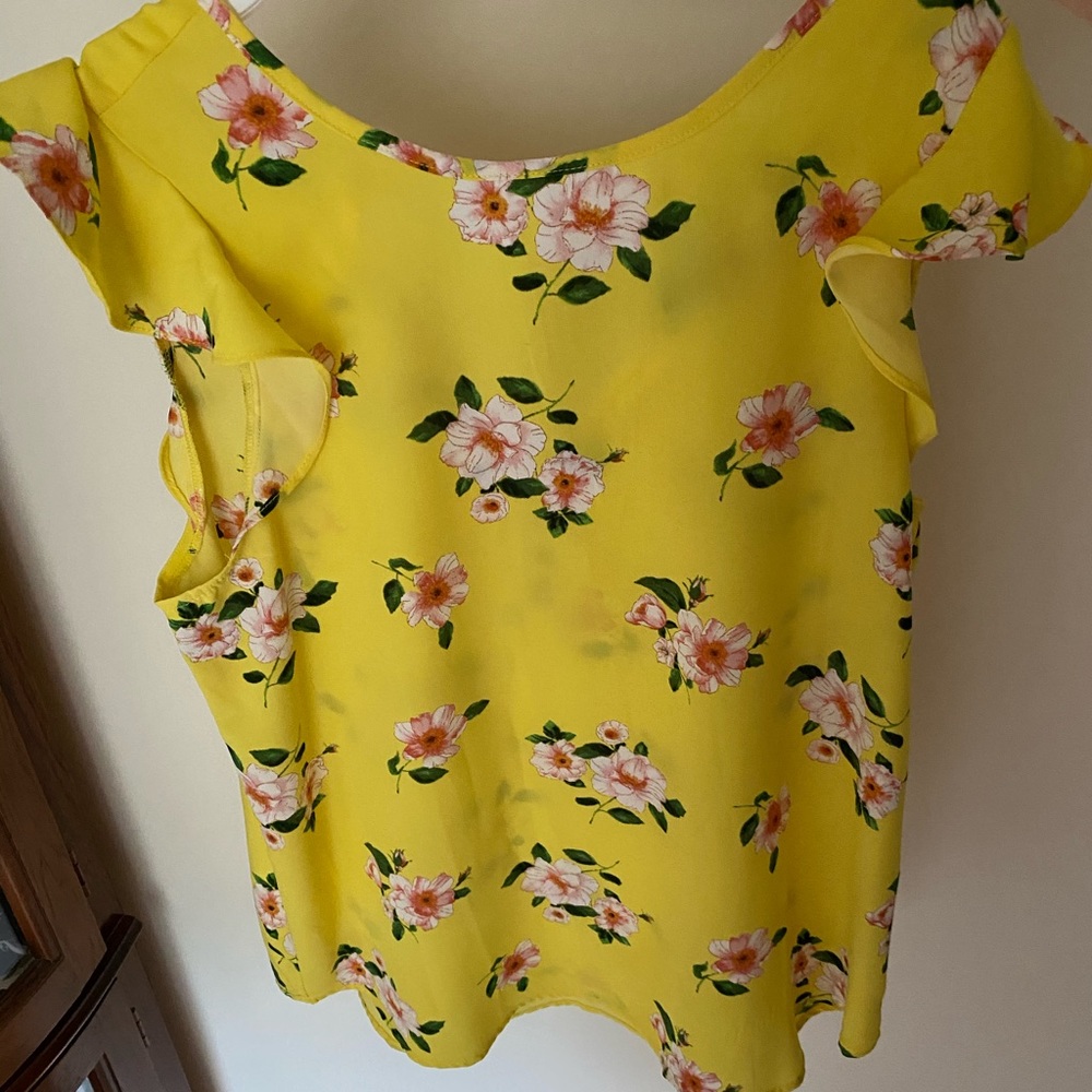 Yellow floral top